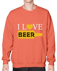 i love beer 1136# - beer- Sweatshirt - Crew