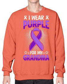 i wear purple for grandma 171# - alzheimers- Sweatshirt - Crew
