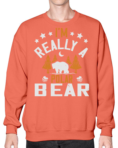 im really a polar bear 147# - bears - animals- Sweatshirt - Crew
