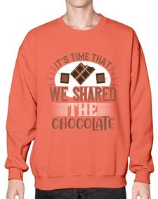 its time that we shared the chocolate 289# - chocolate- Sweatshirt - Crew