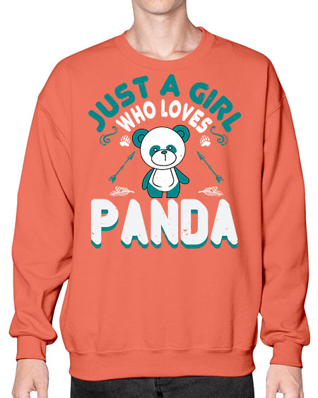 just a girl who loves panda 161# - bears - animals- Sweatshirt - Crew