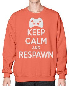 keep calm and respawn 134# - video games- Sweatshirt - Crew