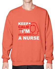 keep calm i m allmost a nurse 1024# - nurse- Sweatshirt - Crew