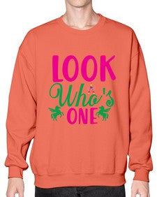 look whos one 263# - unicorn- Sweatshirt - Crew