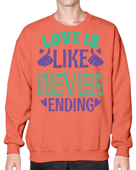 love is like never ending 32# - pi- Sweatshirt - Crew