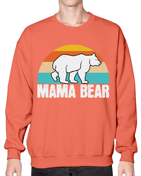 mama bear 177# - bears - animals- Sweatshirt - Crew