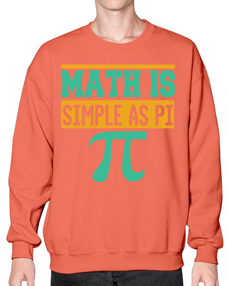 math is simple as pi 35# - pi- Sweatshirt - Crew