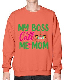 my boss call me mom 311# - unicorn- Sweatshirt - Crew