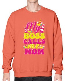my boss calls me mom 312# - unicorn- Sweatshirt - Crew