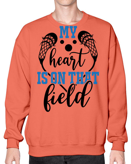 my heart is on that field 13# - lacrosse- Sweatshirt - Crew