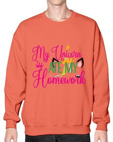 my unicorn ate my homework 319# - unicorn- Sweatshirt - Crew