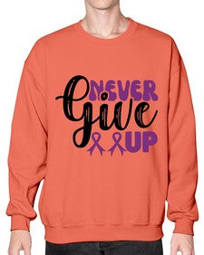 never give up 198# - alzheimers- Sweatshirt - Crew