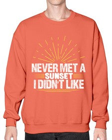 never met a sunset i didnt like  33# - airplane- Sweatshirt - Crew