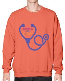 nursing is a work of heart Style 1266# - nurse- Sweatshirt - Crew