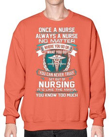 once a nurse 1286# - nurse- Sweatshirt - Crew