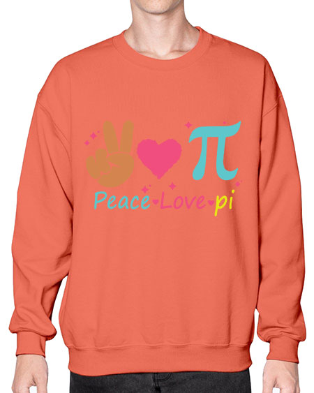 peace love pi 30# - pi- Sweatshirt - Crew