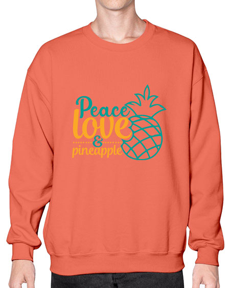 peace love pineapple Style 82# - summer- Sweatshirt - Crew