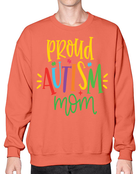proud autism mom Style 35# - autism- Sweatshirt - Crew