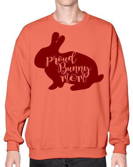 proud bunny mom - rabbit- Sweatshirt - Crew
