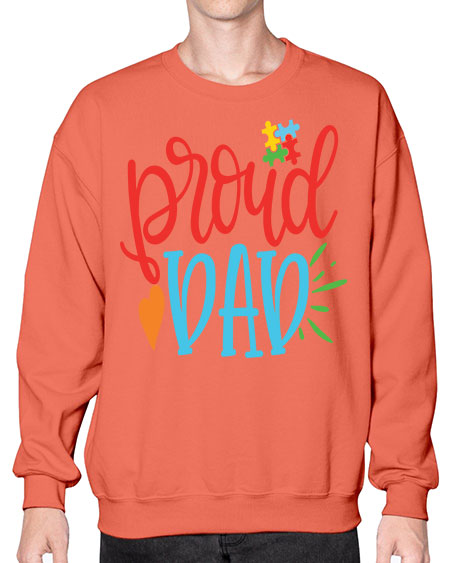 proud dad Style 36# - autism- Sweatshirt - Crew