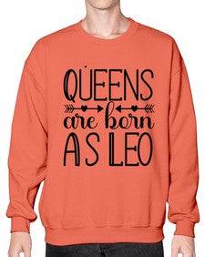 queens are born as Leo 394# - leo- Sweatshirt - Crew