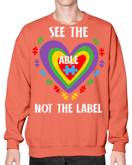 see the able not the 115# - autism- Sweatshirt - Crew