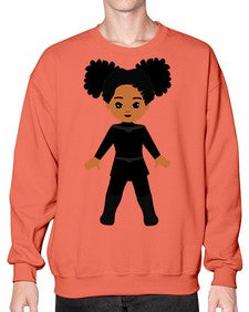 super kids girl 8# - black girls or women- Sweatshirt - Crew