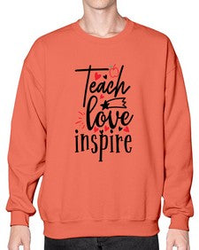 teach love inspire Style 369# - teacher- Sweatshirt - Crew