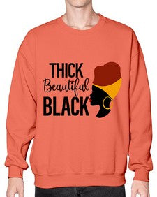 thick beautiful black Style 4# - black girls or women- Sweatshirt - Crew