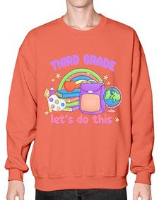 third Grade Lets Do This 964# - third grade- Sweatshirt - Crew