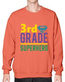 third Grade Superhero 976# - third grade- Sweatshirt - Crew