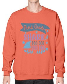 third grade shark doo doo doo doo 972# - third grade- Sweatshirt - Crew