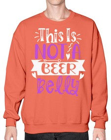 this is not a beer belly 1648# - beer- Sweatshirt - Crew