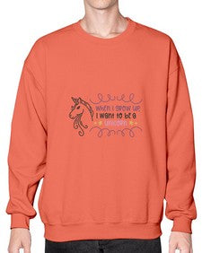 when i grow up i want to be a unicorn 554# - unicorn- Sweatshirt - Crew