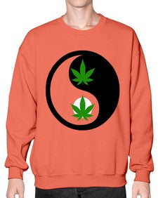 yin and yang weed 1264# - marijuana- Sweatshirt - Crew