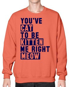 youve cat to be kitten me right now - cats- Sweatshirt - Crew