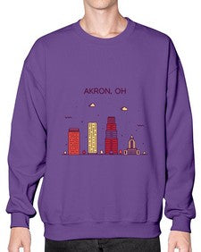 AkronOH 285# - cities- Sweatshirt - Crew