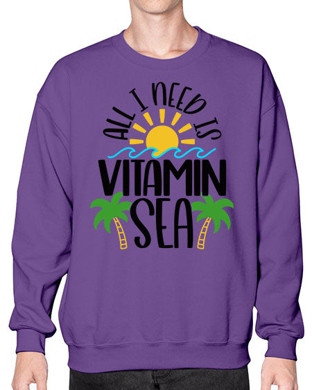 All I Need Is Vitamin Sea Style 56# - summer- Sweatshirt - Crew
