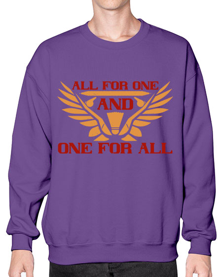 All for one and one for all 2360# - badminton- Sweatshirt - Crew