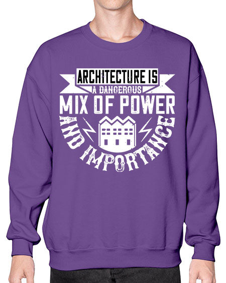 Architecture is a dangerous mix of power and importance Style 47# - architect- Sweatshirt - Crew