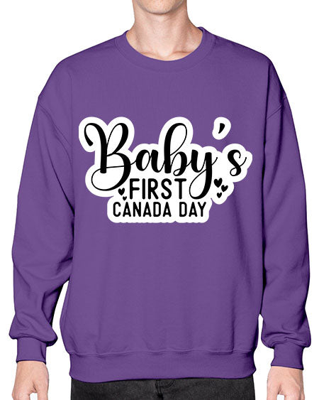 Baby s First Canada Day 275# - baby- Sweatshirt - Crew