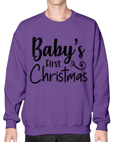 Babys First Christmas 277# - baby- Sweatshirt - Crew