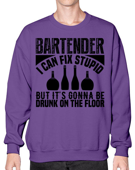Bartender I can fix Style 54# - bartender- Sweatshirt - Crew