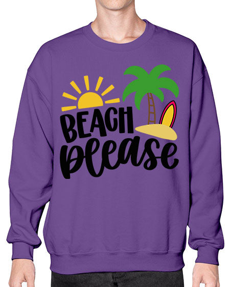 Beach Please Style 51# - summer- Sweatshirt - Crew