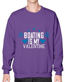Boating is my valentine 4# - boats- Sweatshirt - Crew