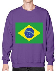 Brazil 488# - world flags- Sweatshirt - Crew