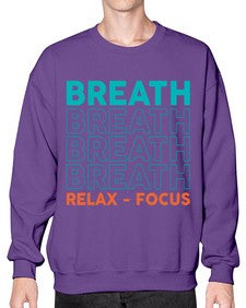 Breath Relax Focus 181# - yoga- Sweatshirt - Crew