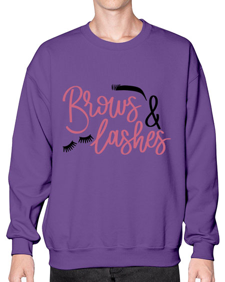 Brows Lashes Style 122# -makeup Sweatshirt - Crew
