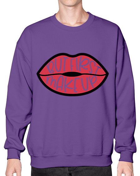 But First Makeup Style 116# -makeup Sweatshirt - Crew