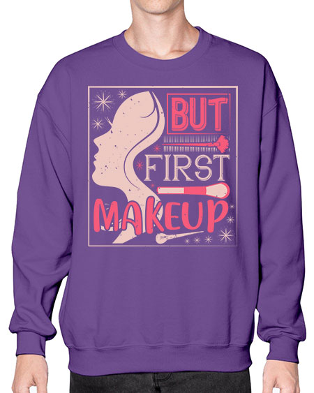 But first makeup Style 260# -makeup Sweatshirt - Crew